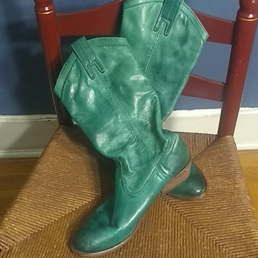 Rare Dark Green Frye Boots